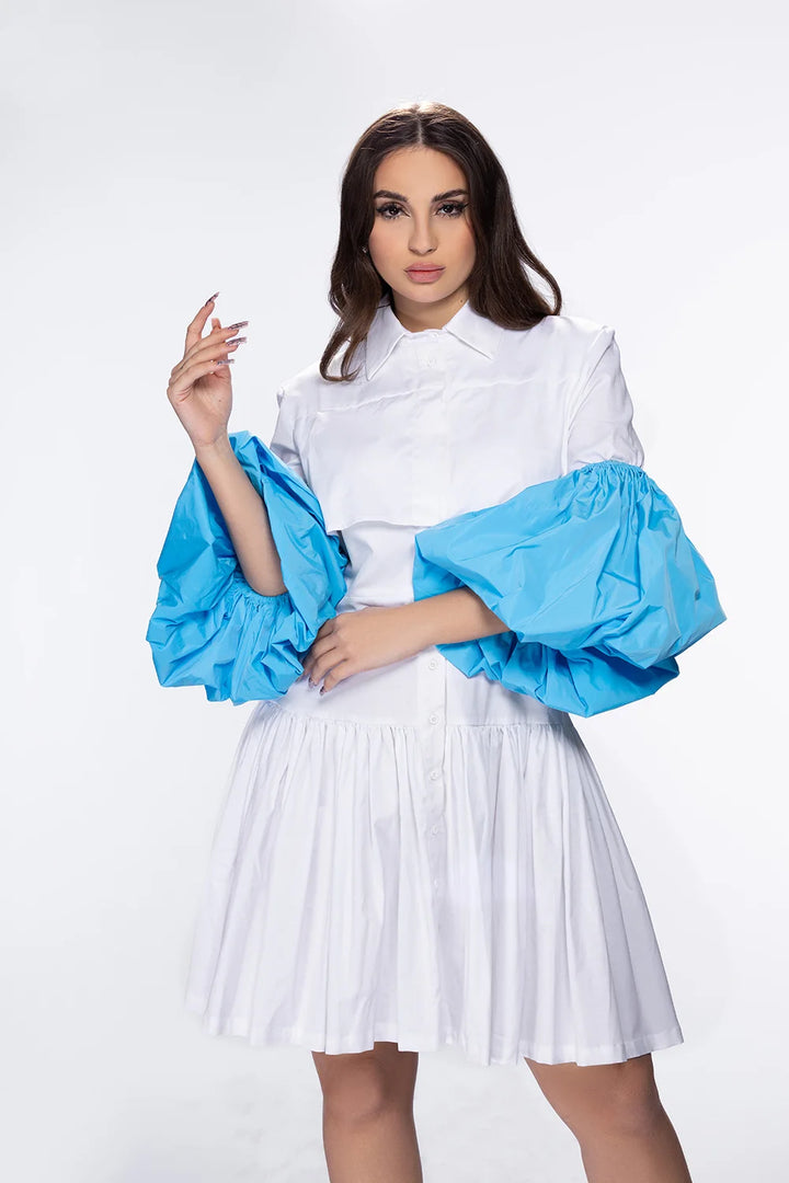 Robe Allium Blanc/Bleu