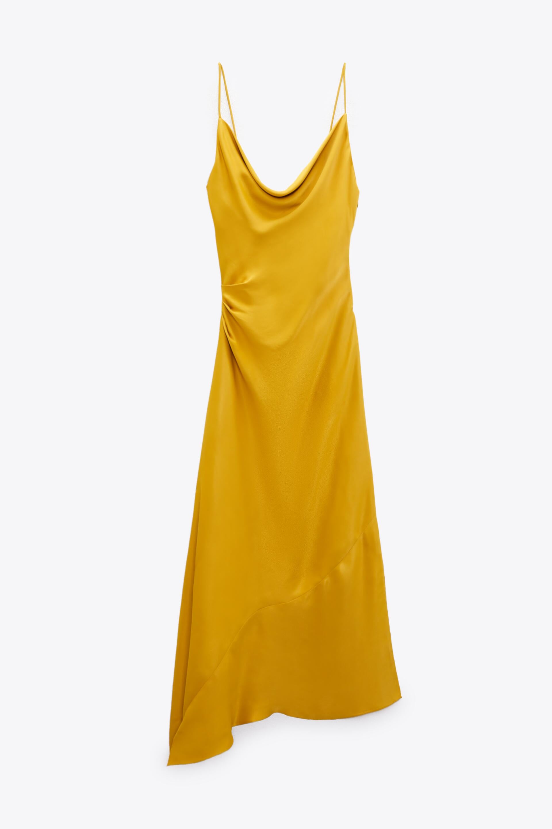 Robe jaune shops moutarde zara