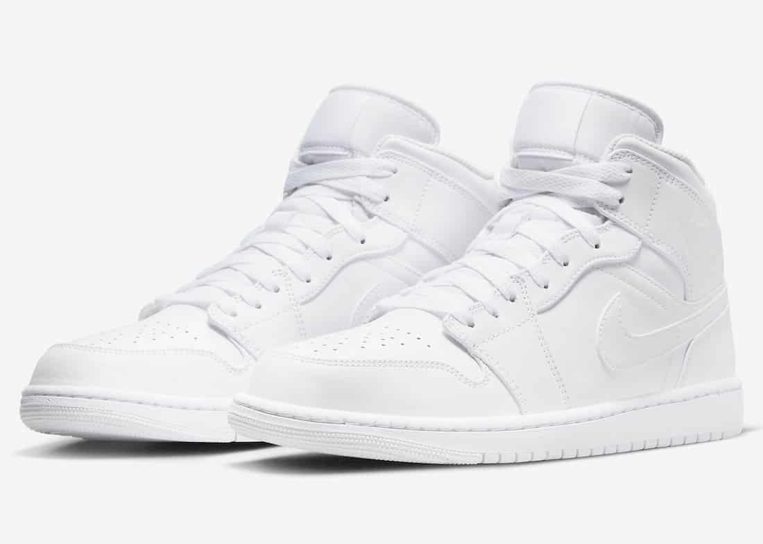 Air jordan 1 mid blanche online homme